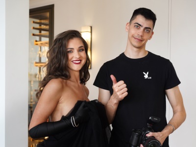 Playmate Lenka Šeflová a fotograf Petr Mihle – backstage focení Playmate pictorialu